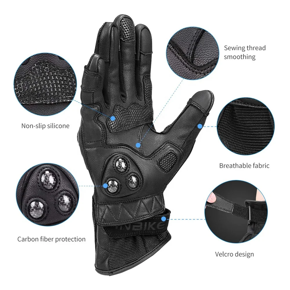 Best Quality Custom Protective Leather Motorcycle warm glove waterproof touch screen winter riding biker motorbike racing gloves