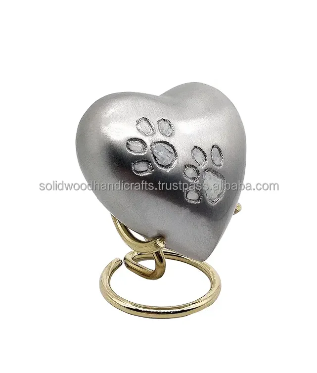 Handmade Brass Pet Cremation Urns Memorial Cat Dog Pet Urns For Ashes customized wholesale pet urns