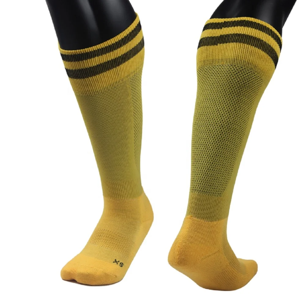 
Wholesale custom anti slip soccer socks elite football socks 100% cotton nylon men sports crew socks 