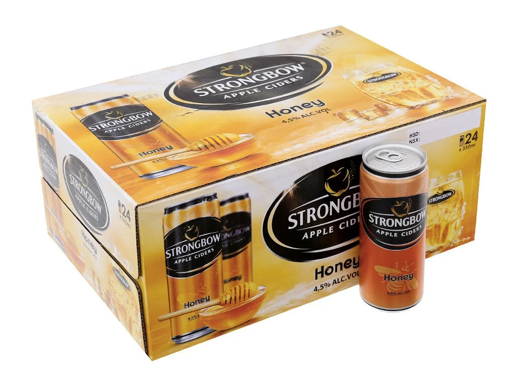 [HAMY.VN] STRONGBOW, вкус яблочного сидра, медовый, 330 мл