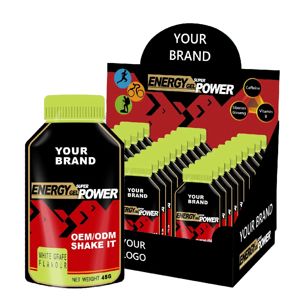 Customize energy gel gu White Grape Flavour 45*30pc