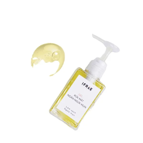 Натуральное пенообразующее средство для лица с жирными кислотами, средство для ежедневного очищения лица, форма геля