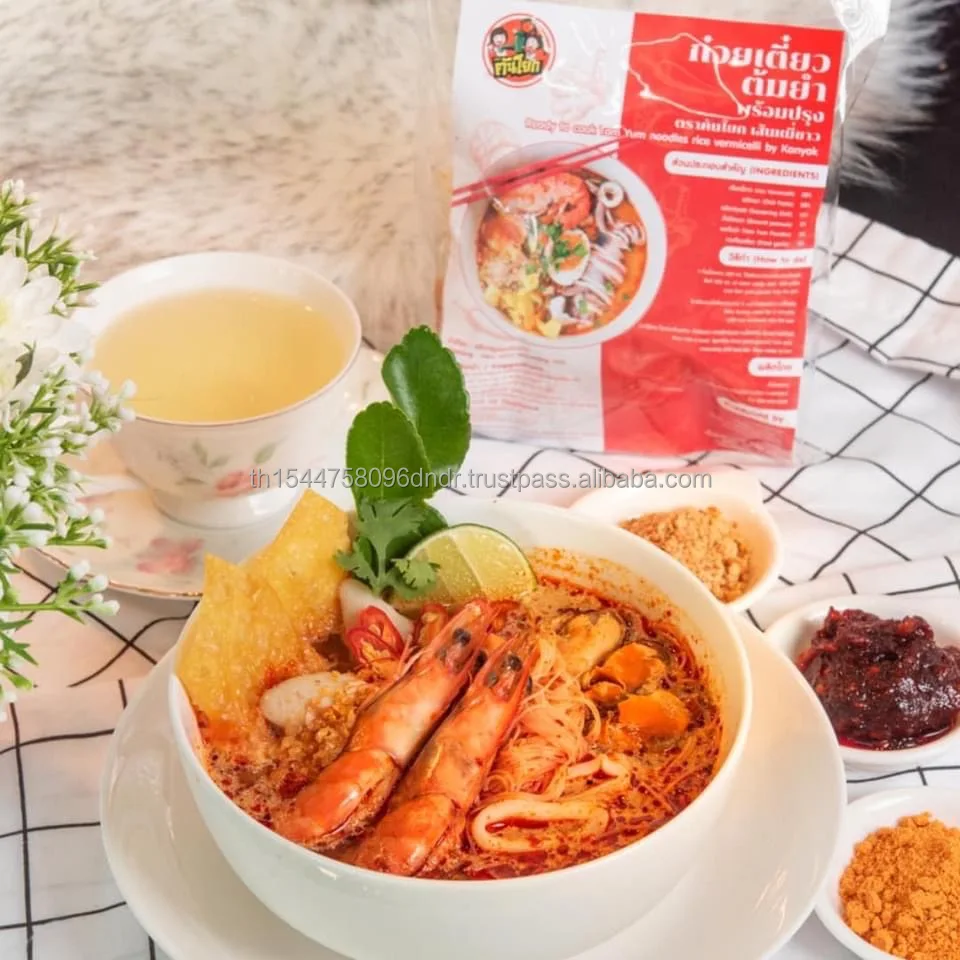 Easy To Cook Tom Yum Rice Vermicelli  Thai Noodles Instant Food  From Thailand By Kanyok