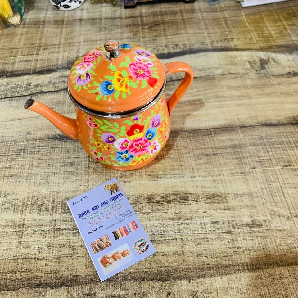 Indian Tea pots, stainless steel tea pots, hand painted tea kettles