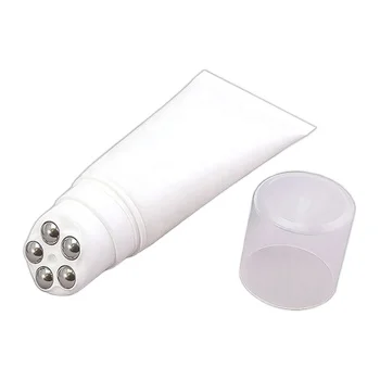PCR plastic Cosmetics five roller 304 Stainless ball massage body 200ml cream tube