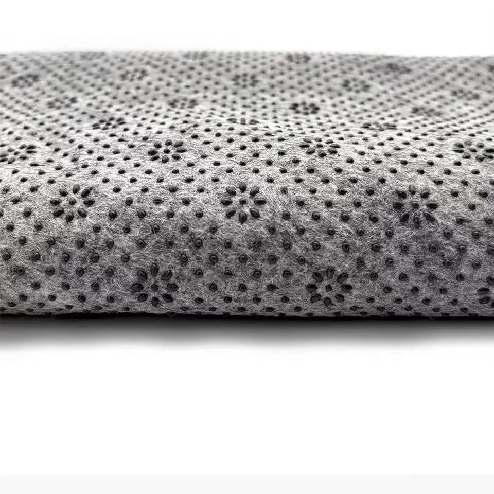 composite drop plastic dot felt cloth nonwoven carpet backing cloth hard type non woven carpet backing cloth