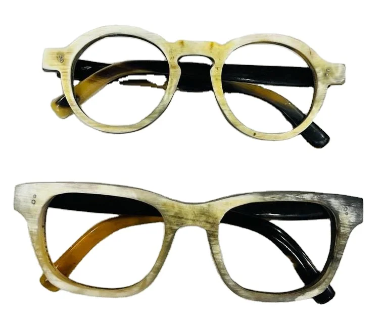 Antique Design Horn Frames Optical Sunglasses High Demanding Luxury Round Eyeglasses Ox Horns New Eyeglasses Fashion Butterfly