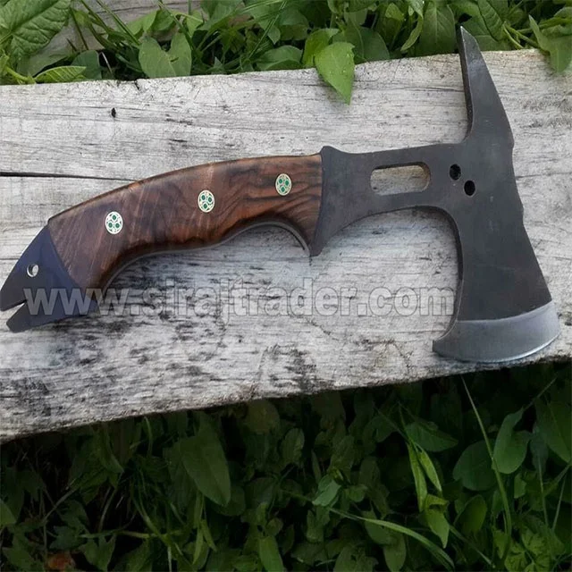 Custom Handmade Carbon Steel Axe With Handle Material Wood
