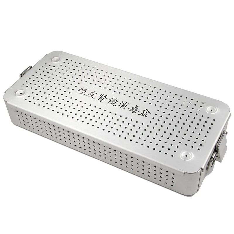Aluminum Alloy Medical Instrument Sterilization Box With Silicone Mat for Hospital