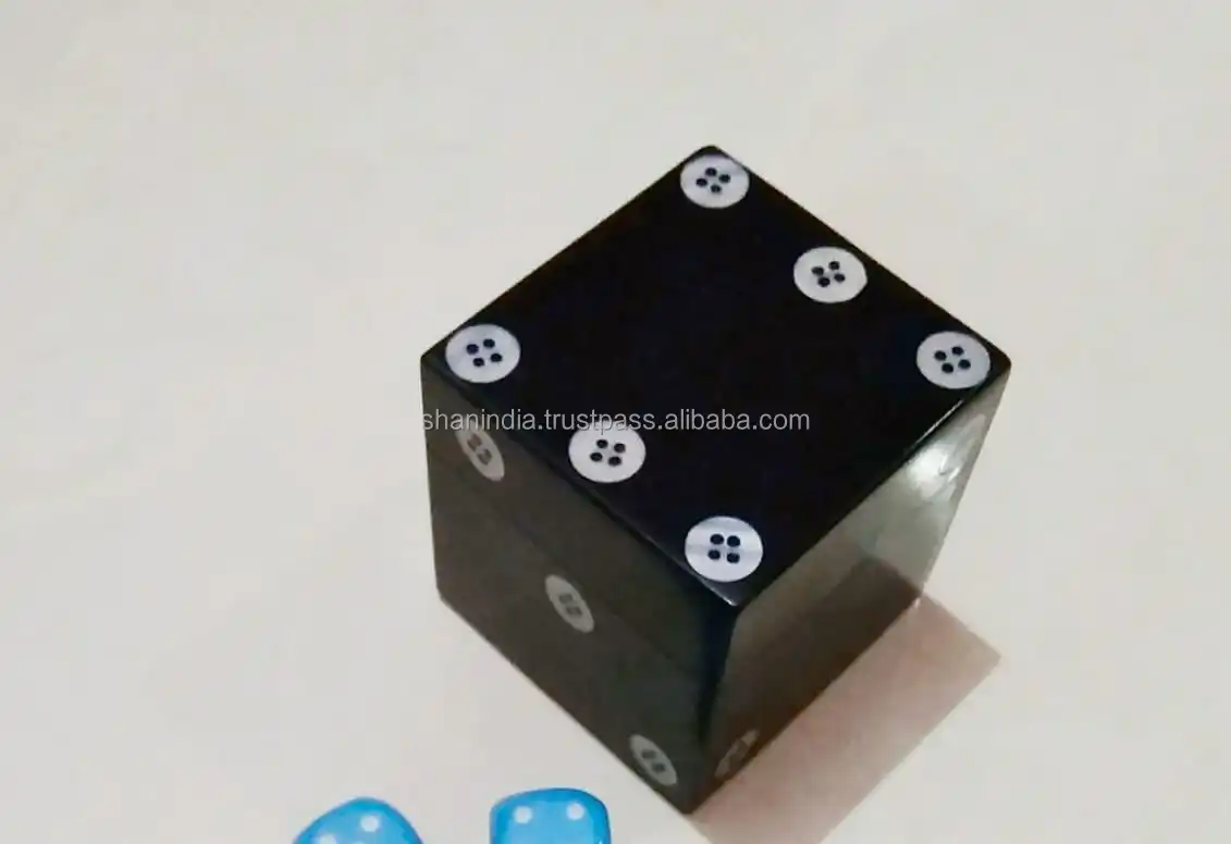 Handmade Resin Dice Game with box for Kids and Adults 6 side dice with Box