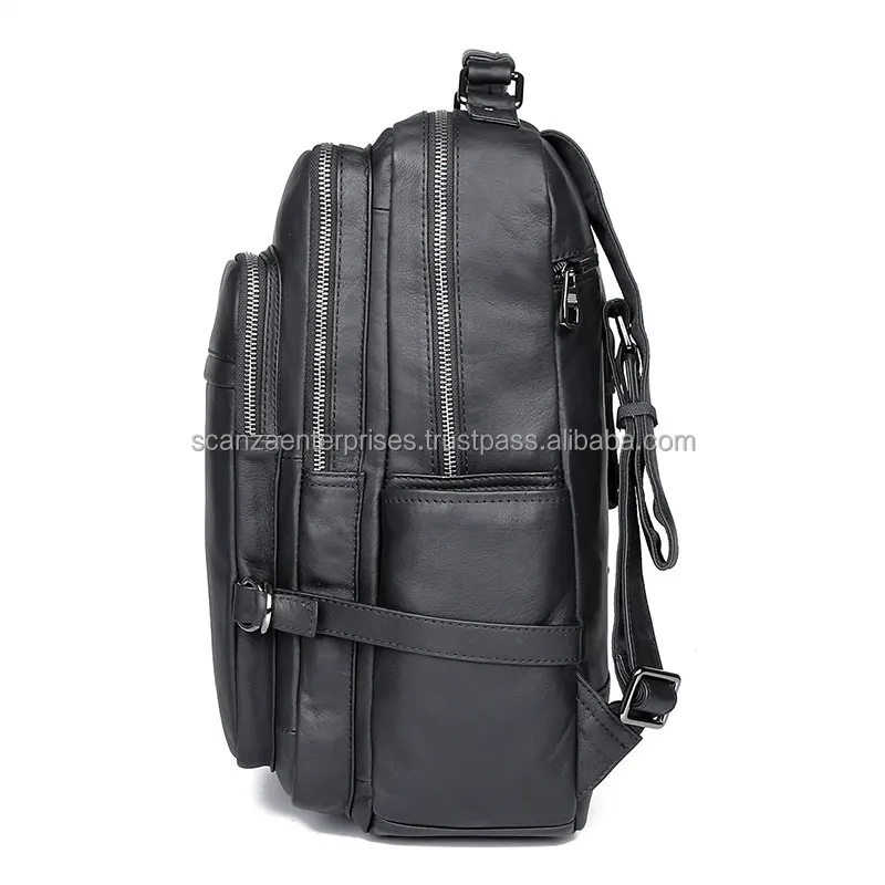 Bagpack School Black Travel School Kids Leather Backpack Women Travel Backpack Real Cow Leather Cotton Fabric Canvas PK Fashion