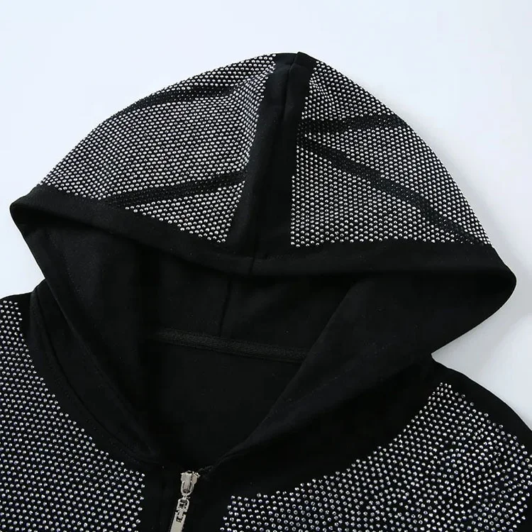 Wholesale  Luxury Track Suit With Rhinestone Work Good Quality 2 Piece Set For Women