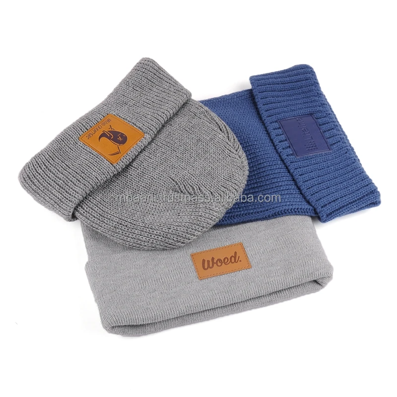 Wholesale sport custom slouchy beanie knitted hat