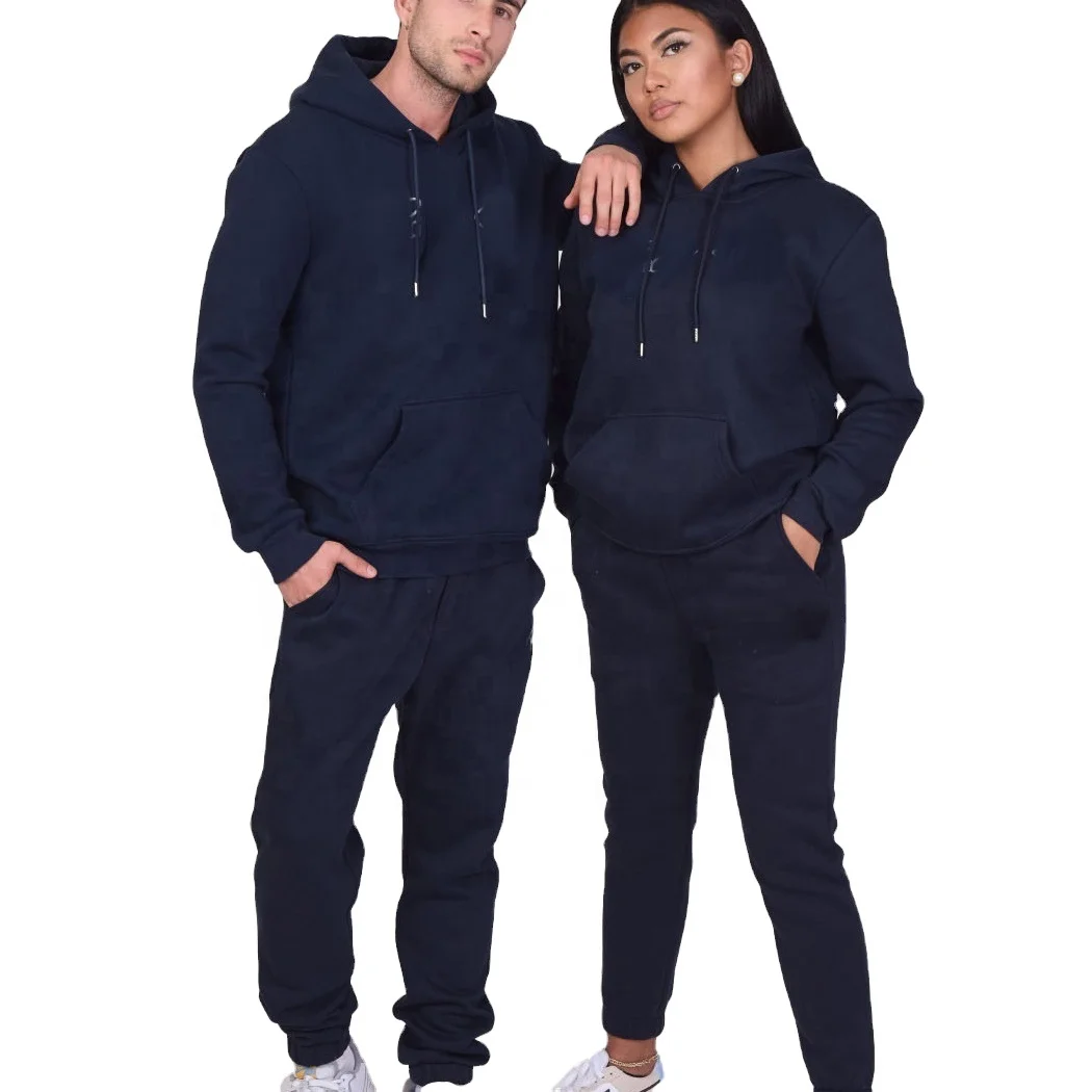 Cheap OEM High quality Sports Wholesale tracksuit Men Fleece 2 Piece pullover new and women design  tracksuits