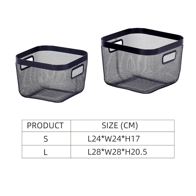 Iron Wire Metal Laundry Storage Basket for Cleaning and Organizing Clothing for Bathroom Use