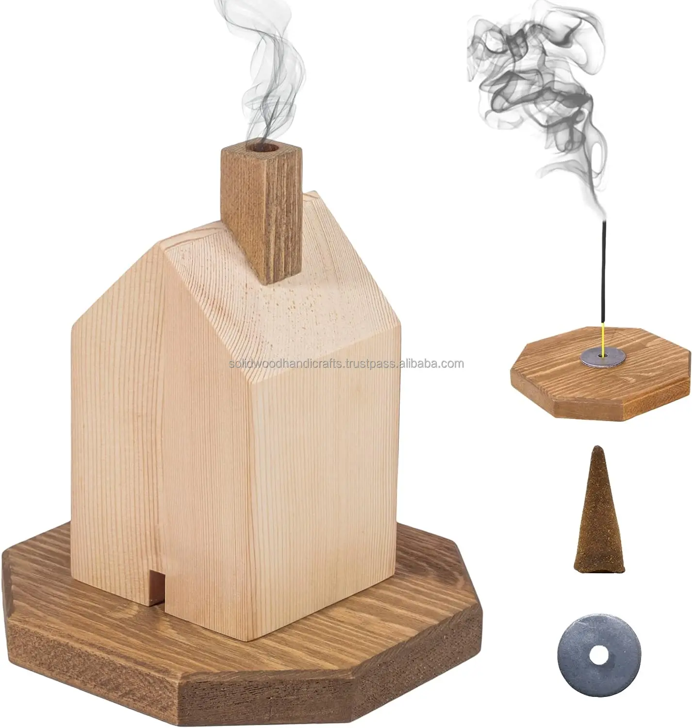 Wooden Bakhoor Burner  Incense Burner  Wooden handicrafts incense burner