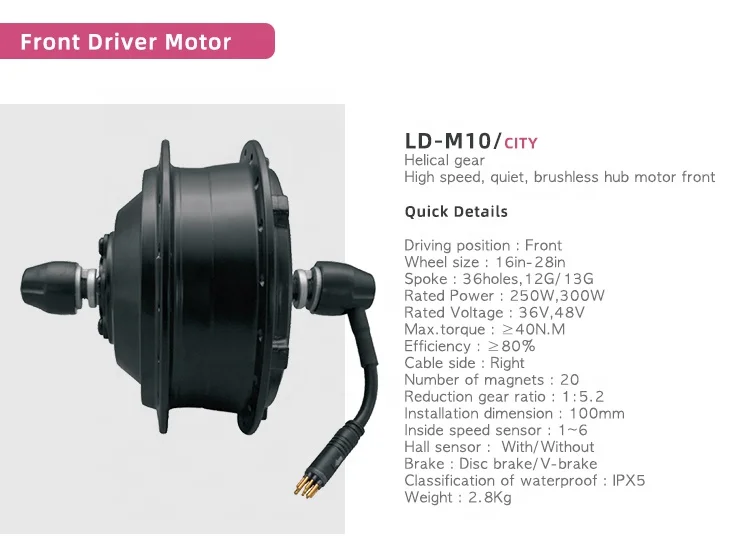 Bike Motor Electric Bicycle Motor MTB City Road Front Rear Brushless Fat Bike Hub Motor Available 250 350 500 750 1000W 36 48V