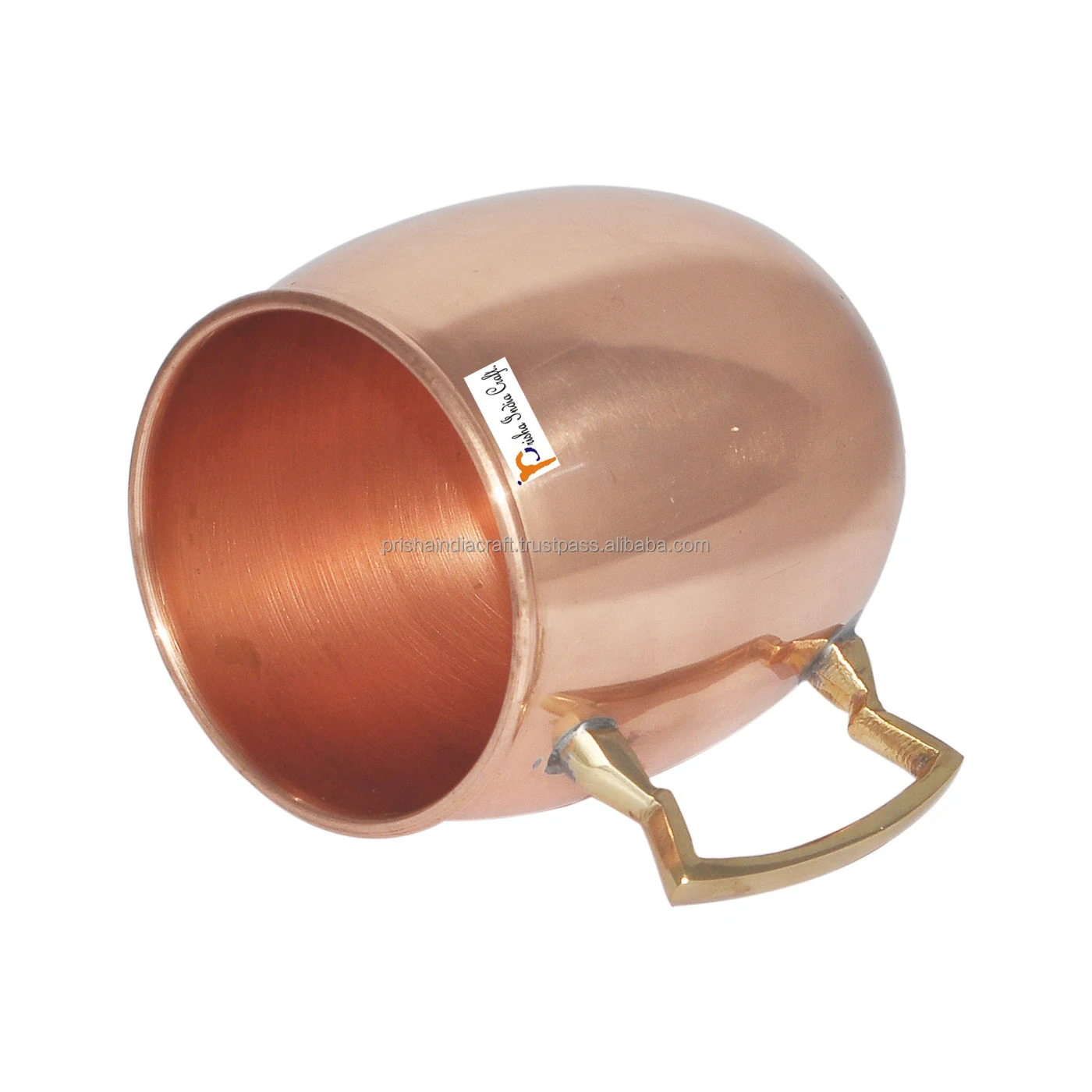 Factory direct sale Moscow Mule Copper Mugs 16 oz  Set of 1 Pure  Copper Handcrafted Pure Food Safe Copper Mug Cups