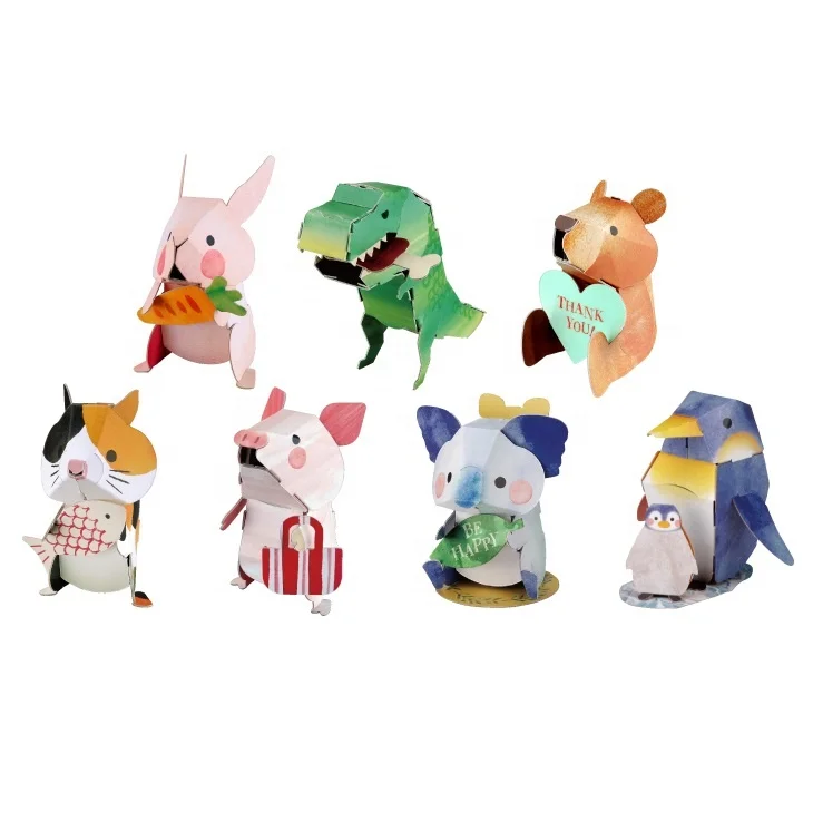 Made in Japan Carton Craft of Dinosaur for Kids Single Pack Paper Craft for Small Child Best Selling Products 2024 Wholesale