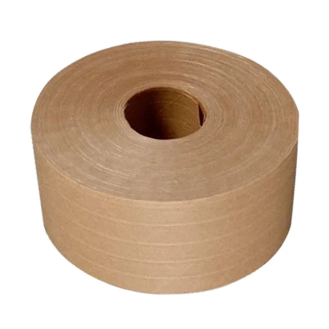 Custom Logo Printed Adhesive Tape Water Activated Gummed Reinforced Kraft Paper Tape