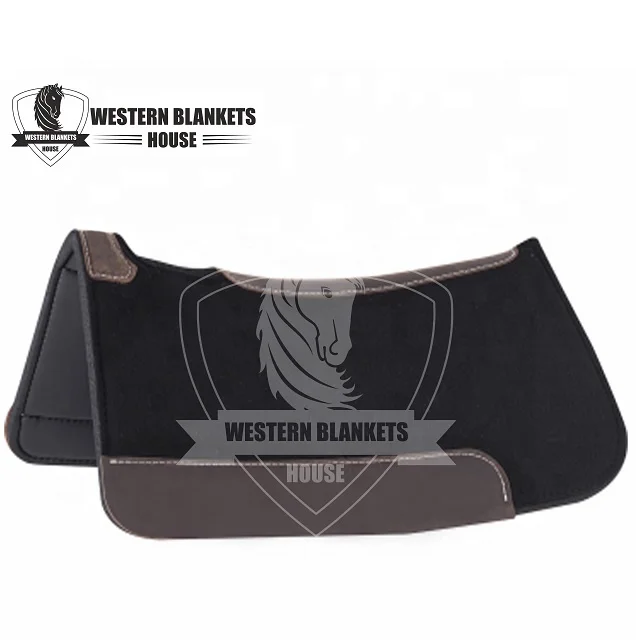 100% American Merino Wool Neoprene Lining Polycotton Western Horse Saddle Pad for Horse Riding Origin Western Horse Saddle