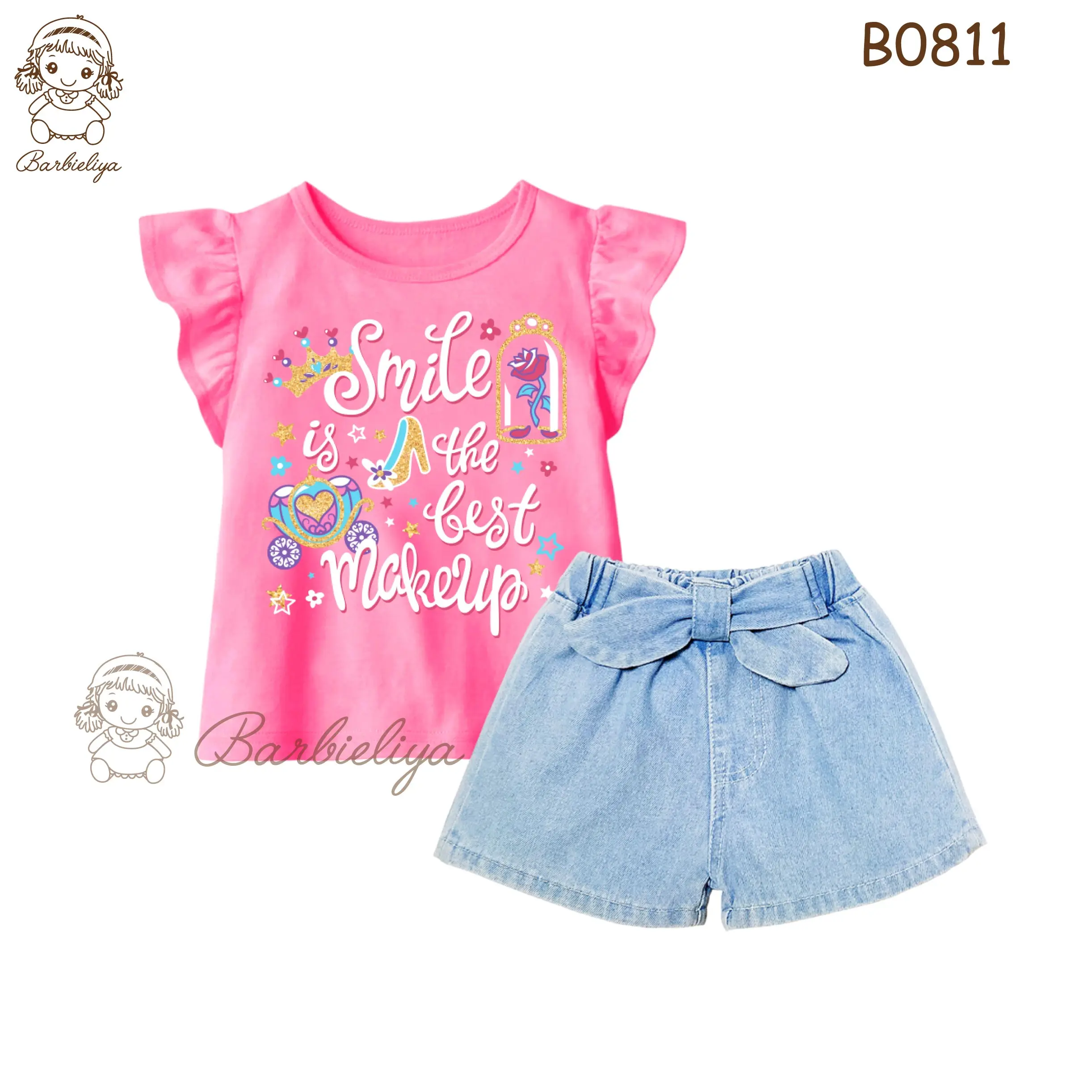 Barbieliya Boy 2 pieces top and pant kids denim set