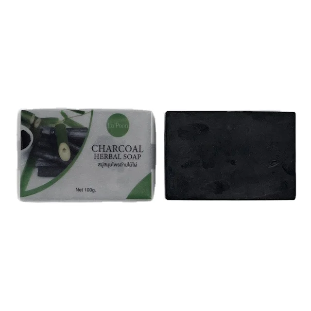Natural Bamboo Charcoal Herbal Detoxifying Face and Body Bar Soap Handmade Manufacturer From Thailand /OEM WHOLESALE 100 Gram