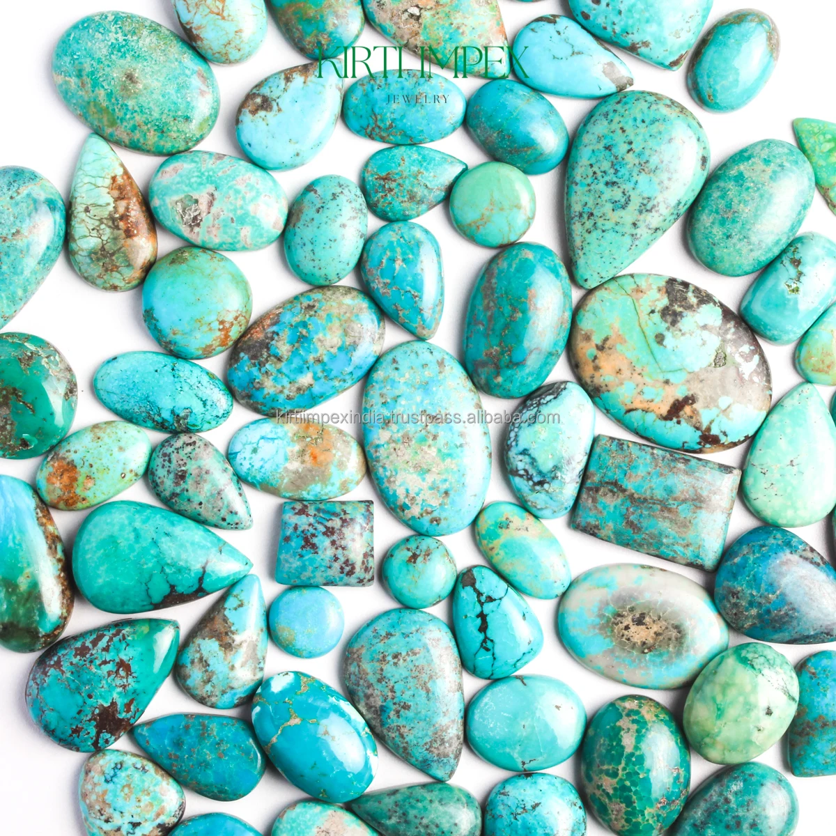 Kingman Blue Turquoise Authentic Semi-Precious Stones Trending Natural Arizona Ethically Sourced Crystals For DIY Jewelry Making
