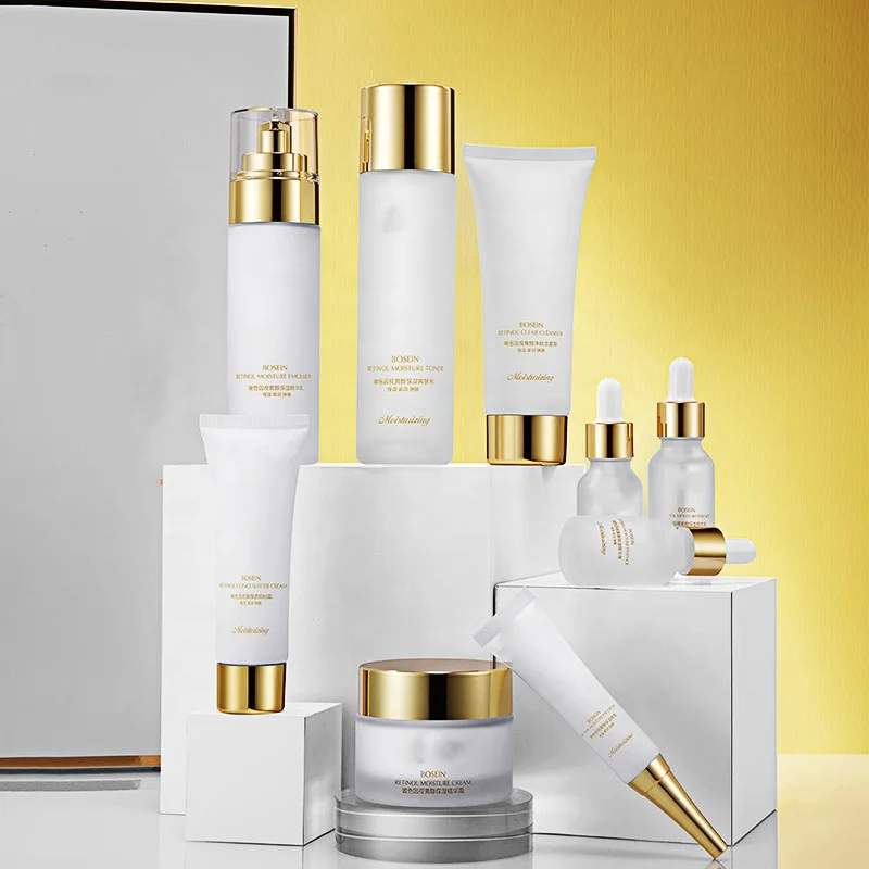 Customized labeling female beauty luxury moisturizing retinol nourishing anti-aging hydrating skin care set