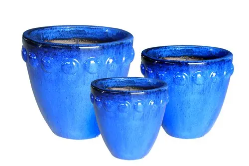 Hot Sale Set Of 3 Planters Outdoor Garden Large Pots Concrete Flower Pot Planters Made In Vietnam