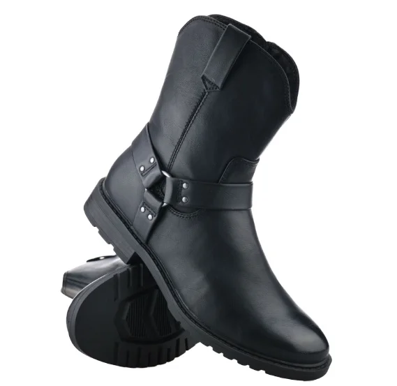Manufacturer Pleated Design Service Custom Logo Fashion High Quality Reproduction Mens Ankle Boots