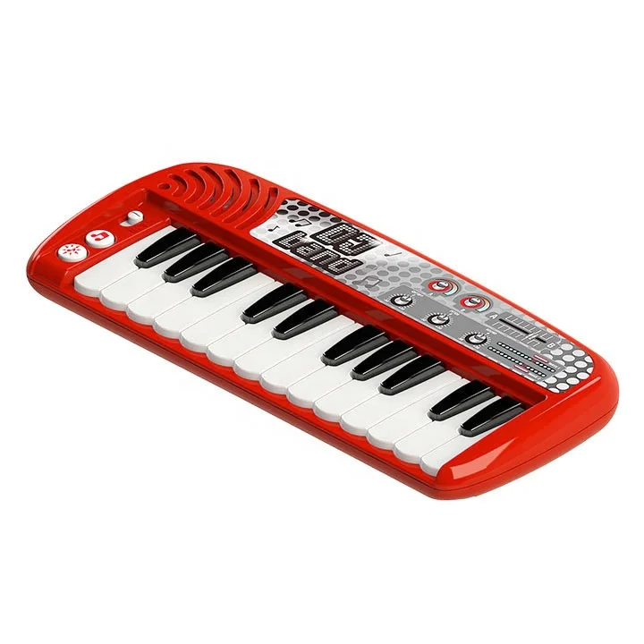 24 Key Kids Pretend Play Musician Other Baby Toys Mini Electronic Piano Keyboard Unisex ABS Mini Guitar Plastic Toy 2 to 4 Years