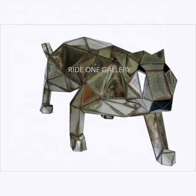
Custom Design Vintage Tiger Antique Mirror Sculpture With High Quality Material For Decoration Hotel , Art Museum, Villa 