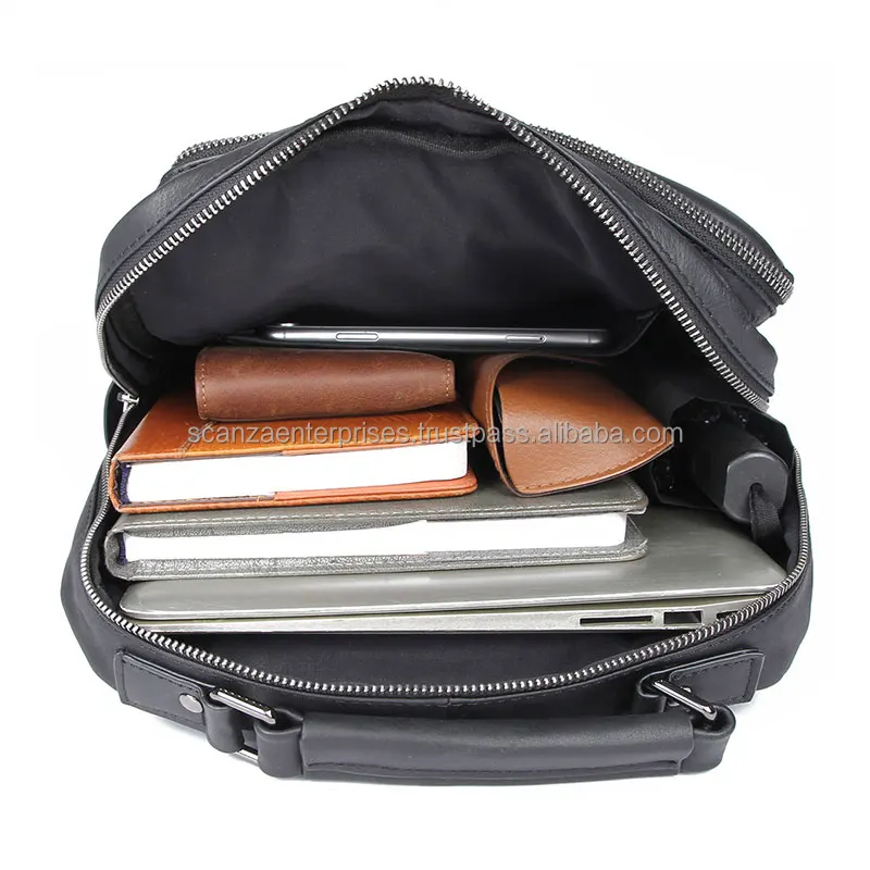 Bagpack School Black Travel School Kids Leather Backpack Women Travel Backpack Real Cow Leather Cotton Fabric Canvas PK Fashion