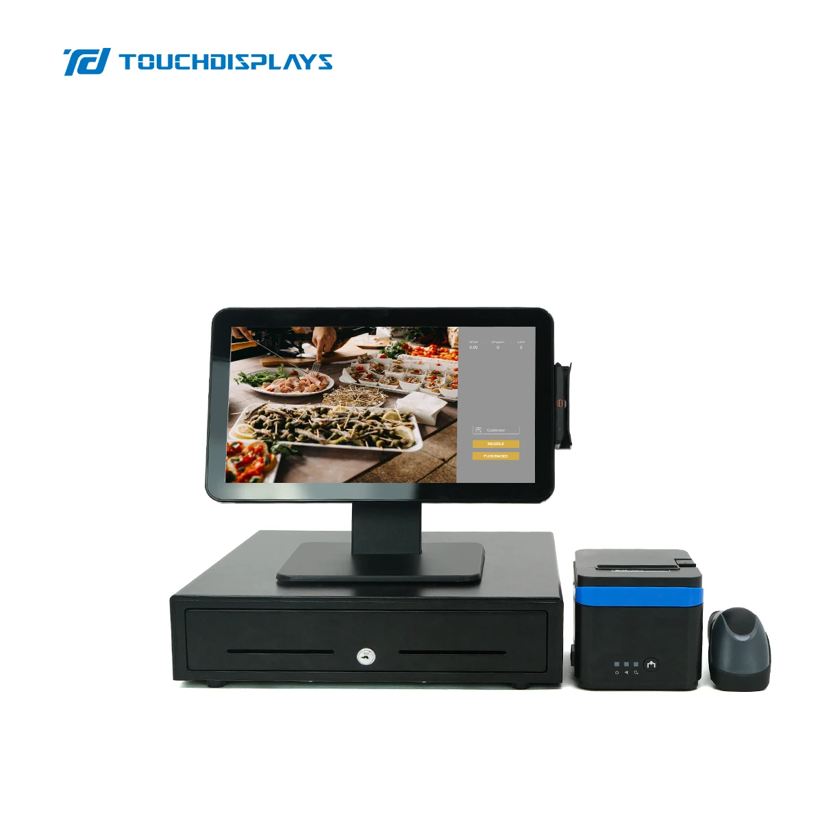 high quality15.6 inch windows j1900 128G Rom pos touch all in one system