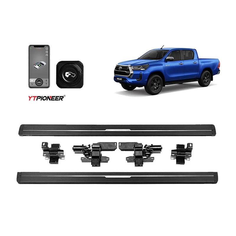 YTPIONEER Factory High Quality Electric Side Steps Board Automatic Running Step Board For Hilux TOYOTA 2016-2024