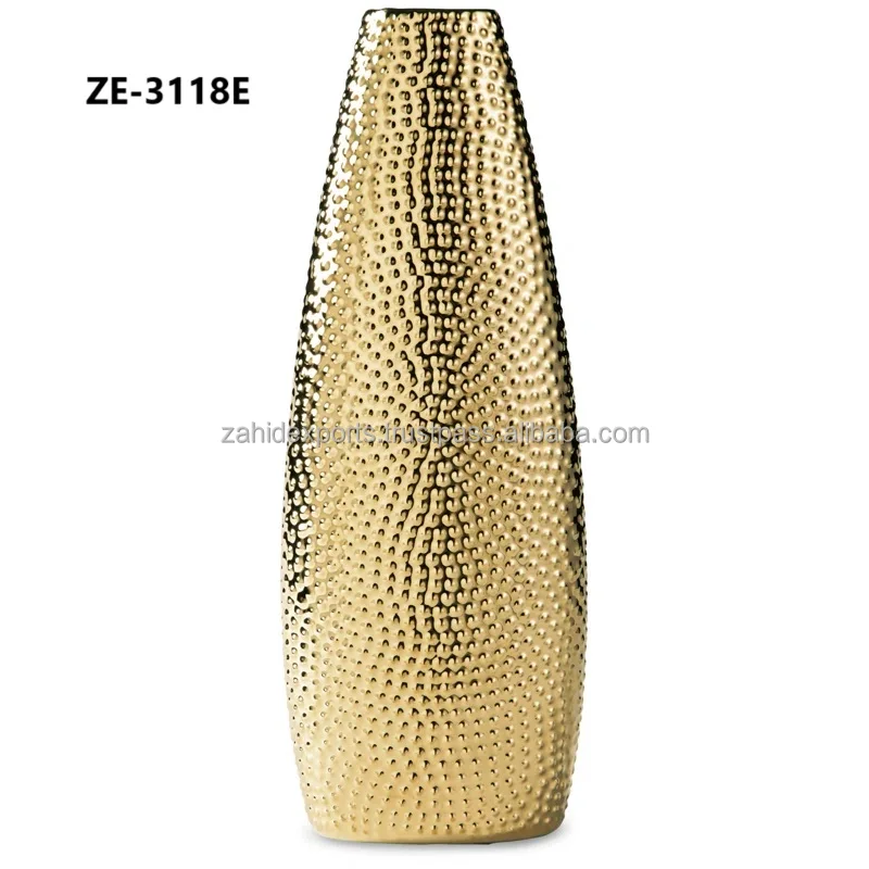 Metal Planter Christmas Decor Elegant Glass Flower Vase for Garden Living Room Wedding-Beautiful Flower Art Decorative Item