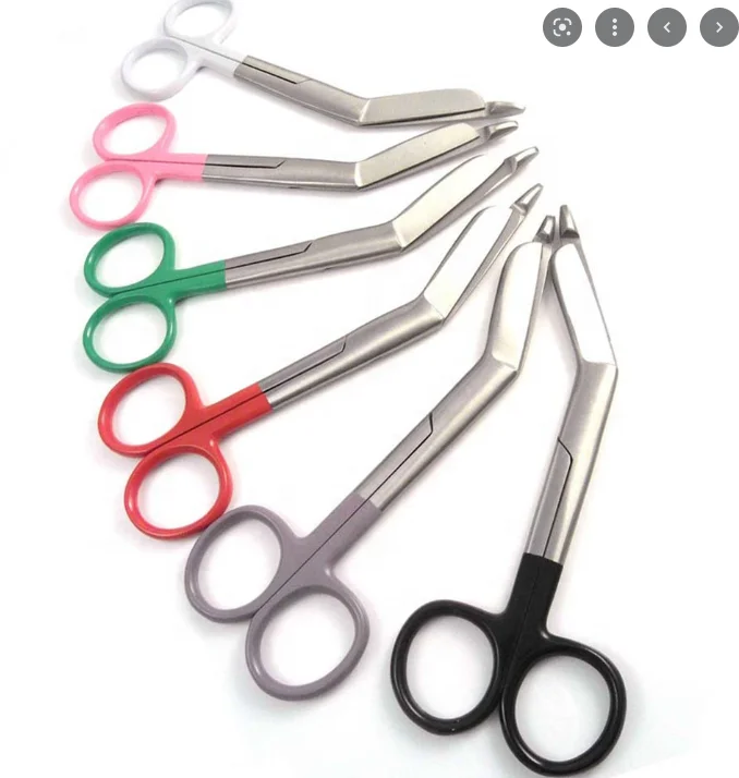 Stainless steel Surgical Nursing Scissors 14 cm Powder Coating color handle Wholesale PRICE Manufacturers Supplier FROM Pakistan