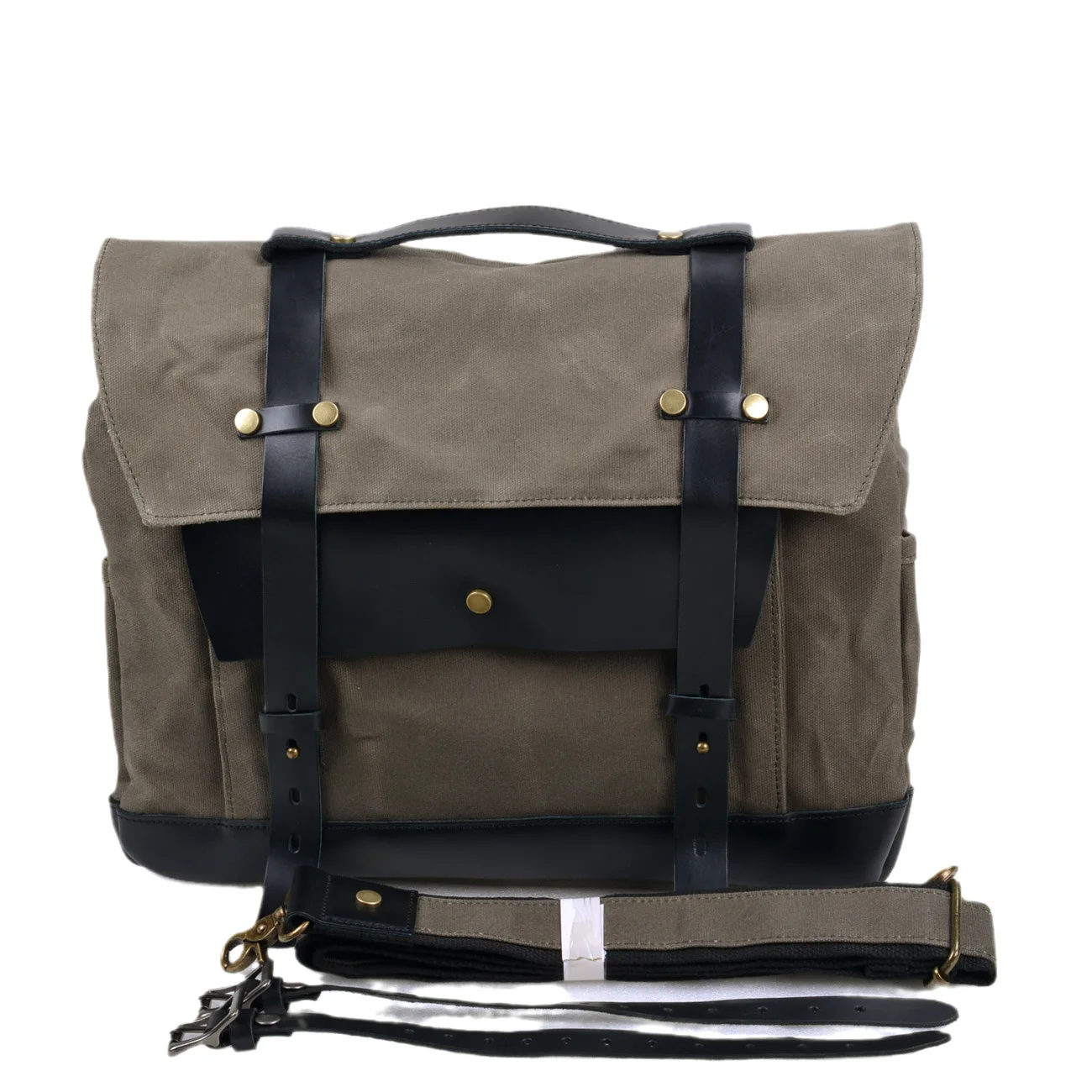 Durable Wax Canvas Motorcycle Bag Offering Retro Style With Side Storage And Rain Protection Perfect For Bike Touring
