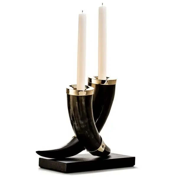 100% Buffalo Natural Horn with rim Candle Holder Handmade Horn Design Fancy Candle Stand For Table Centerpiece Candle Holder