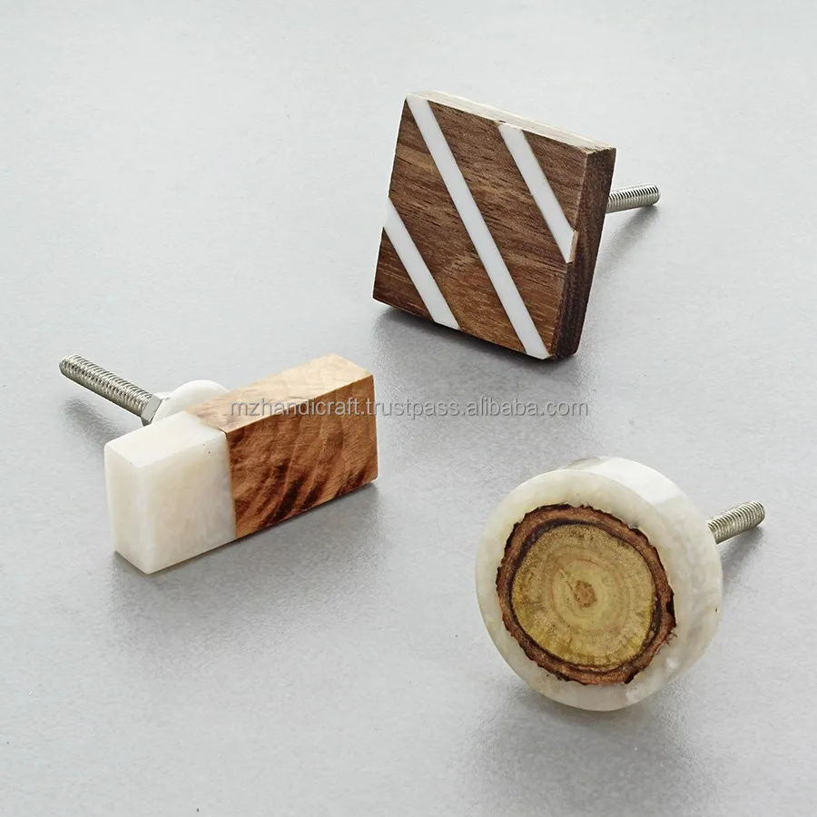 Новый дизайн ручки для ящиков уникальная форма ручка из кристаллов и дерева шкафа вытягивания