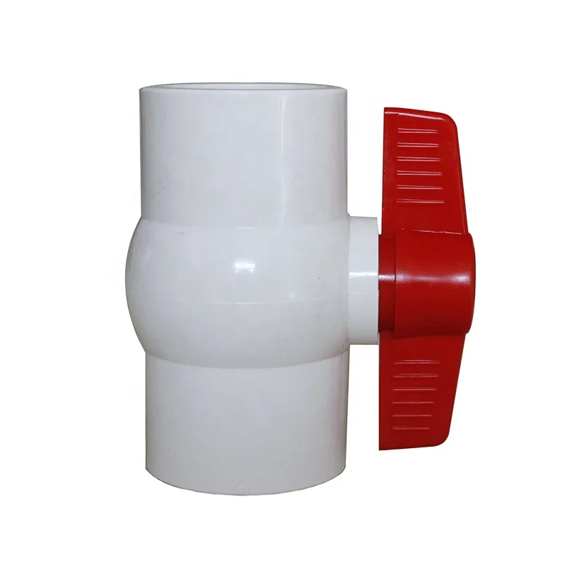 Manual Plastic PVC Ball Valve with Butterfly Handle PN10 for Water Supply OEM Customizable Base Media