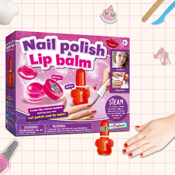 Pretend Play Fashion Girls Beauty Set Dressing Case Real Makeup Toy Lipstick Nail Polish Cosmetic Toys