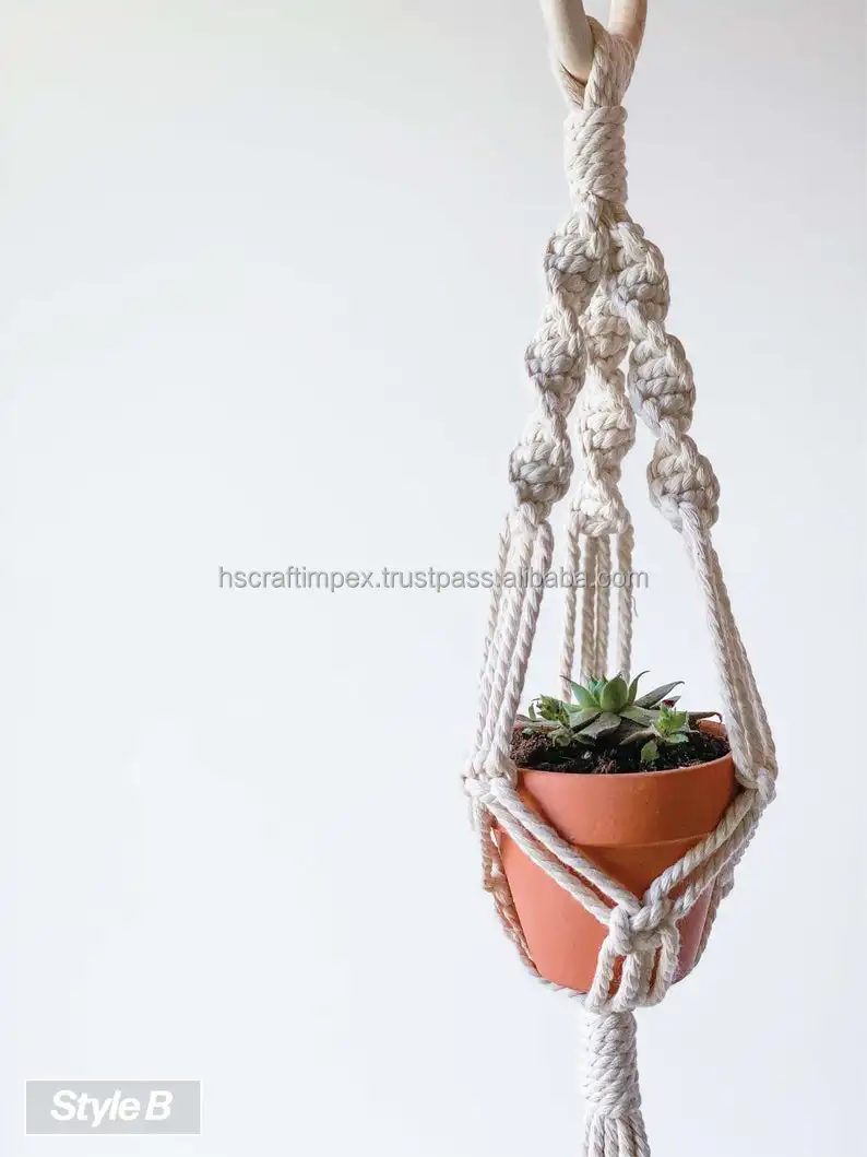  Домашний декор макраме вешалка для растений комнатная и уличная чистый хлопок