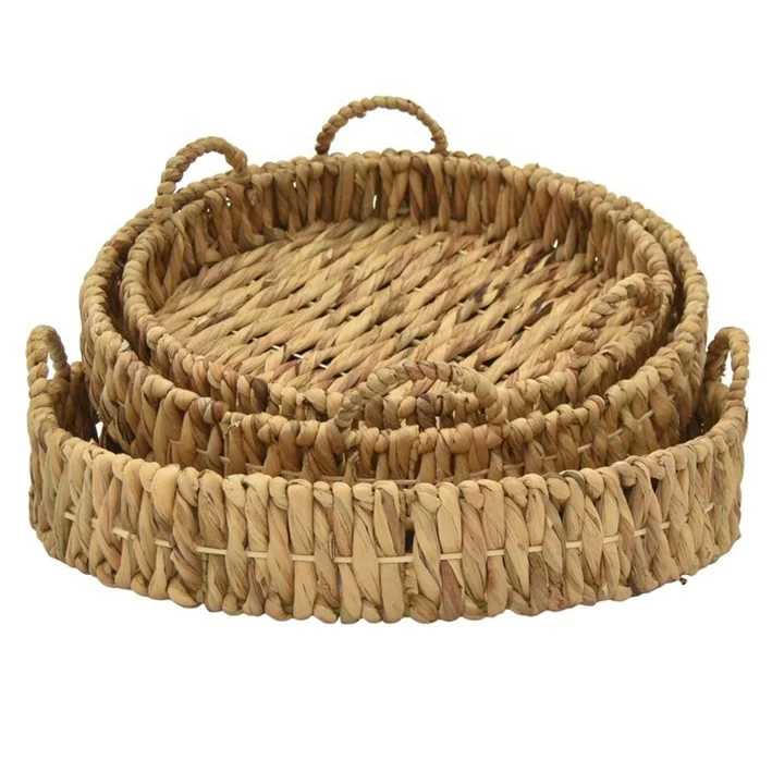 Best Choice Water Hyacinth Cookies Trays Marble Tray Comfortable & Useful For Room Refurbishment