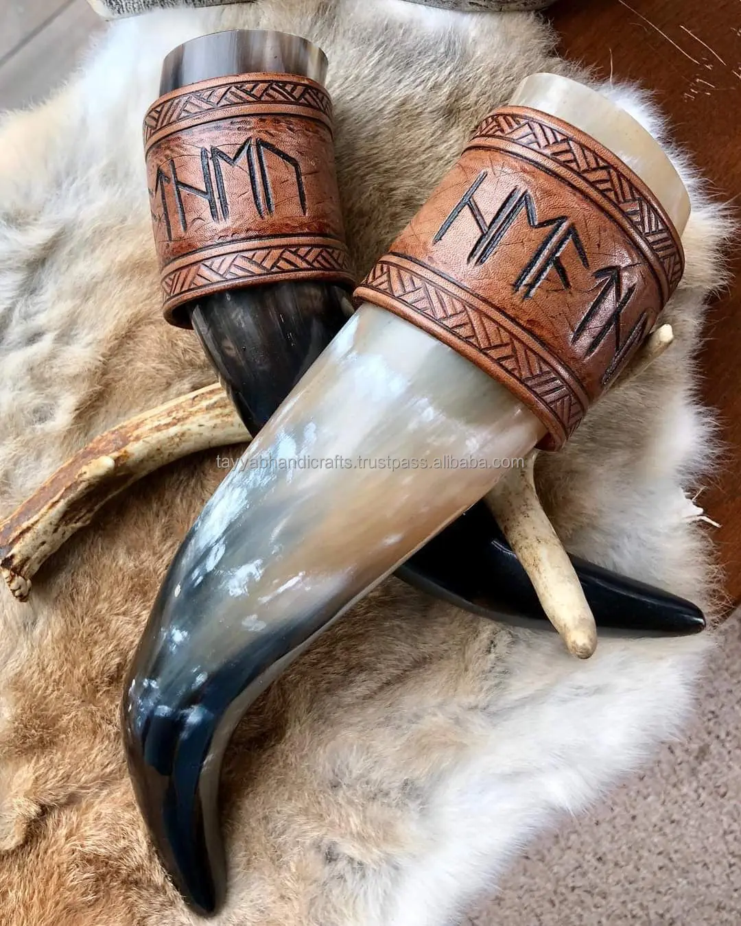 High Durable Powder Horn Viking Horn Mug for Home Decor Available at Custom Packaging From Indian Exporter Agate