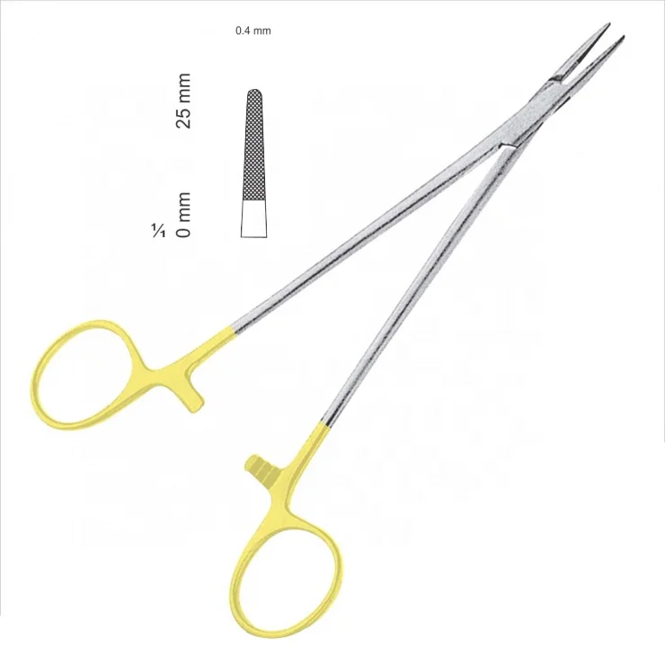 Профессиональный держатель для игл Mayo Hegar из нержавеющей стали с атласным покрытием