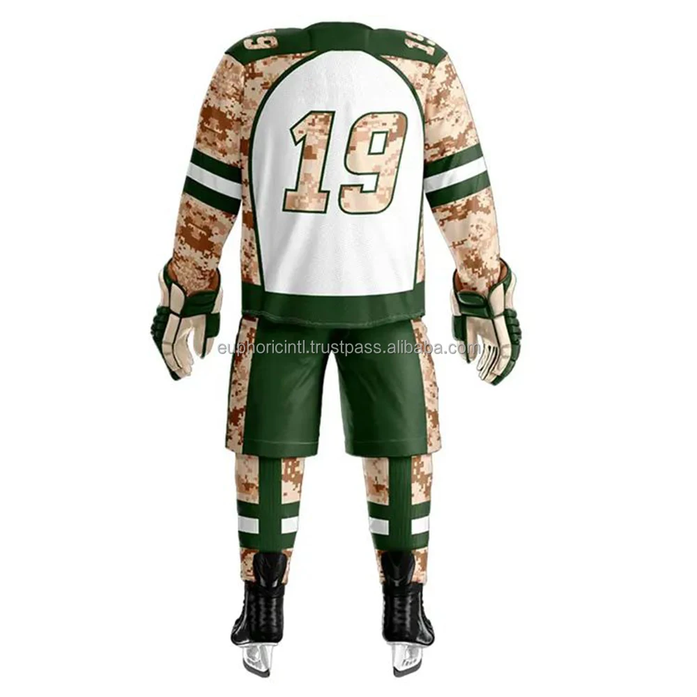 Manufacturer Wholesale High Quality Polyester Sublimation Printing Uniform Embroidered Logo Custom Ice Hockey Jersey