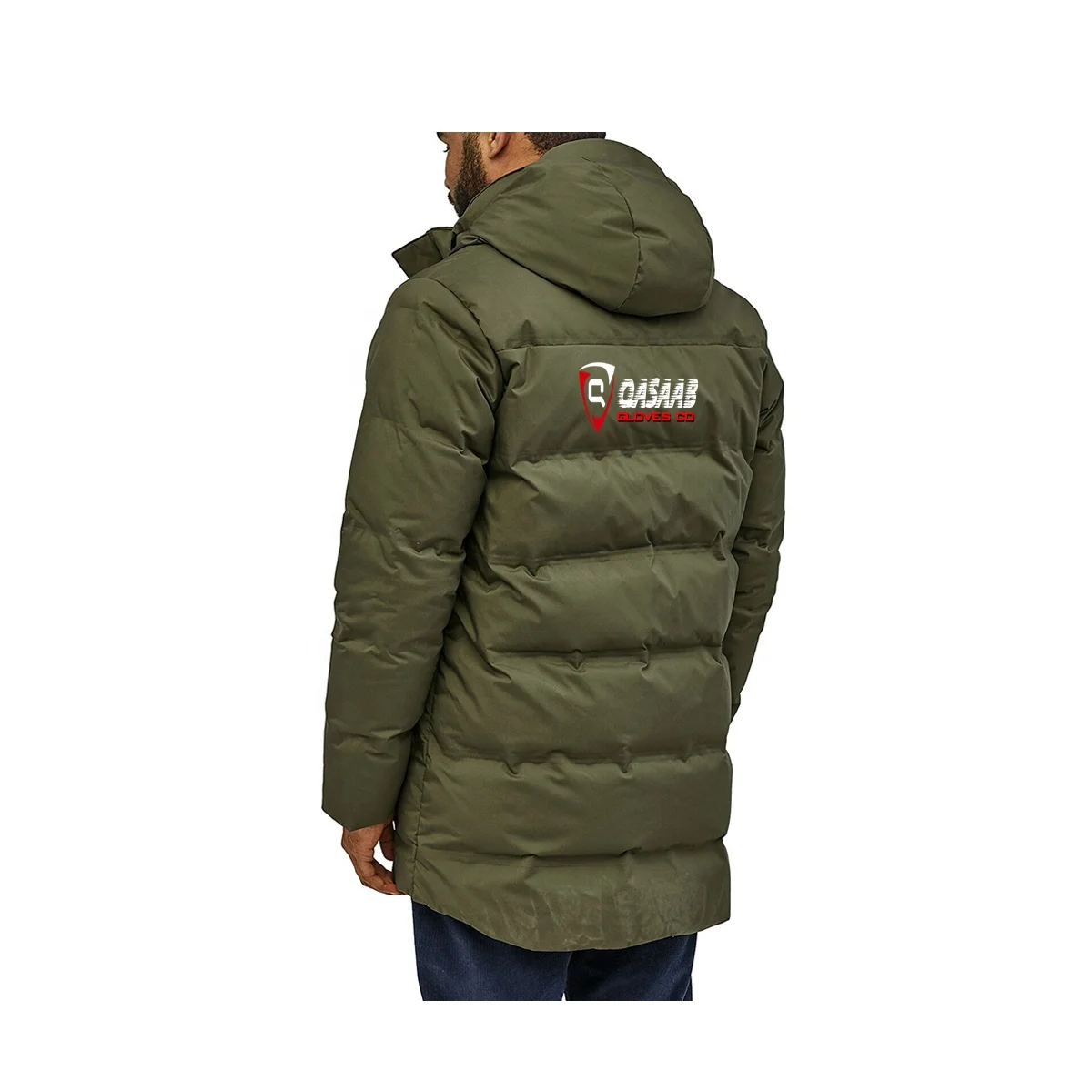 Fashion Winter Bumper Jackets Men Hooded Long-Zippers Patchwork Casual Shinning-clothing Puffer Coat Jackets