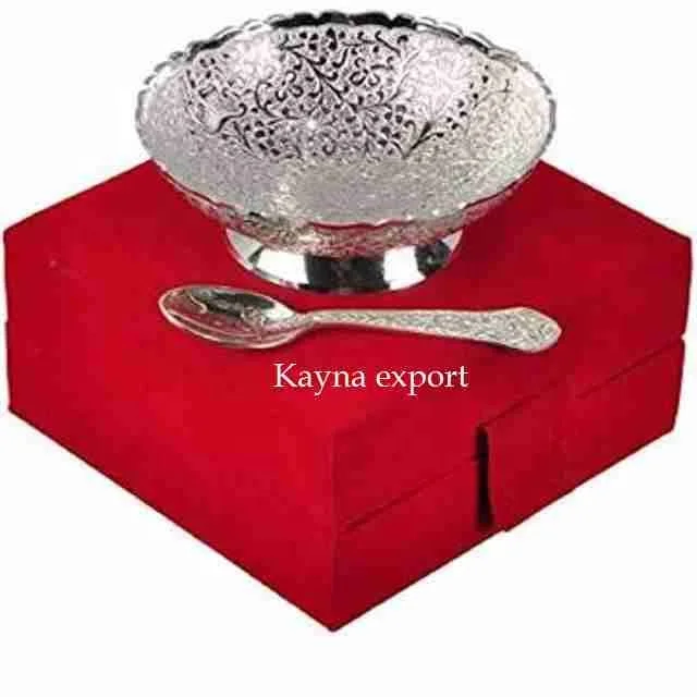 HANDICRAFT DECORATIVE BRASS METAL BOWL WITH ENAMEL AND ENGRAVED FINISHED LUXURY DECORATIVE BOWL